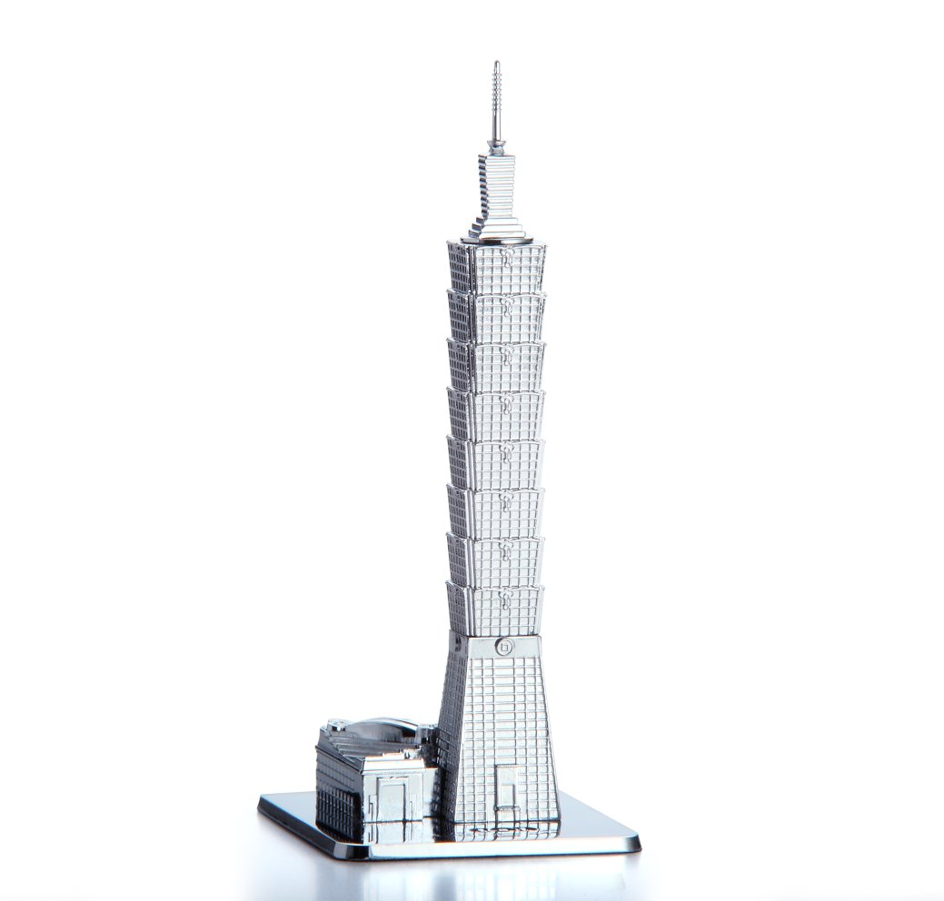 101金屬大樓模型-亮銀_規格圖片