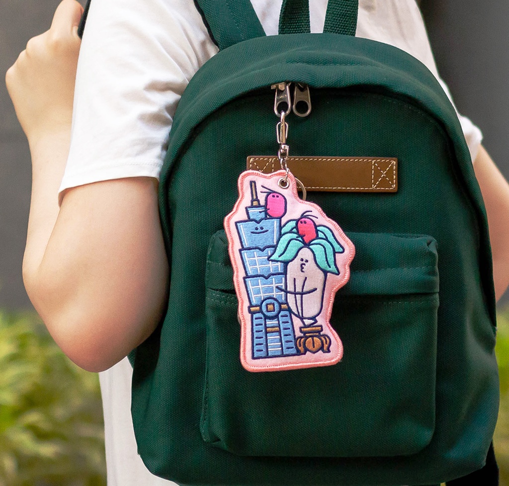 台北101與翠白白 刺繡吊飾_輪播圖